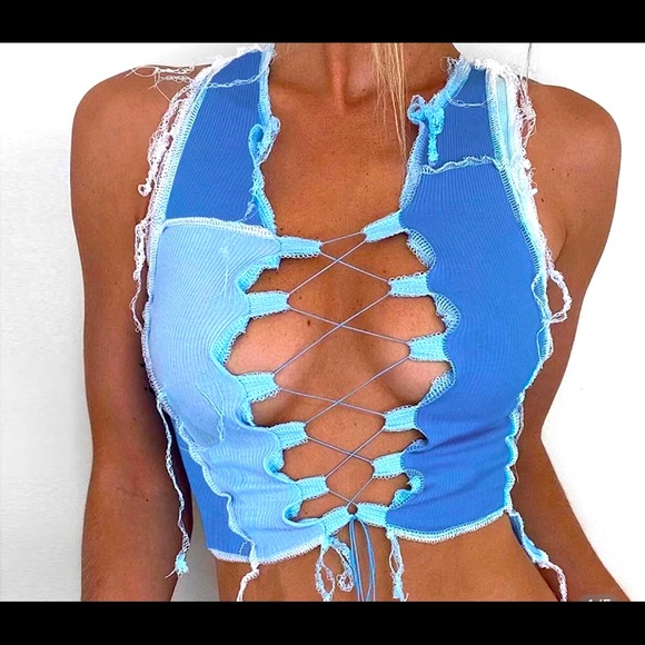 DO MY SELF Tops - 2/$10! Do my Self lace up sleeveless top.